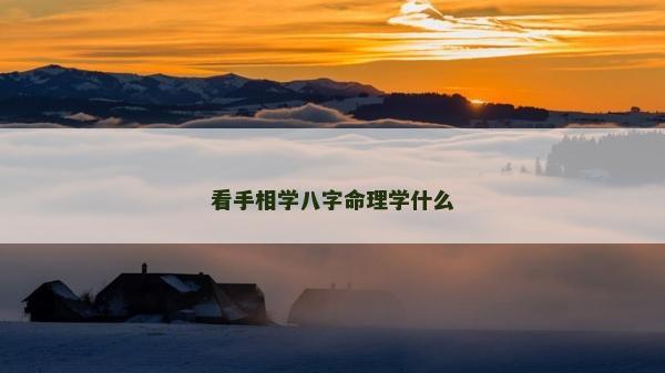 看手相學(xué)八字命理學(xué)什么