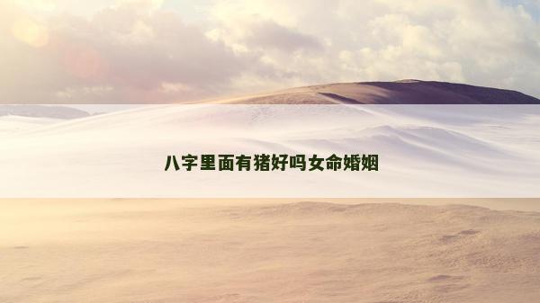 八字里面有豬好嗎女命婚姻