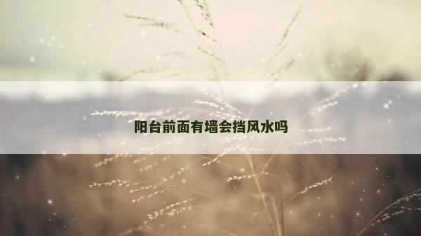 陽臺前面有墻會擋風(fēng)水嗎