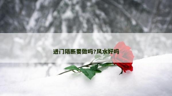 進門隔斷要做嗎?風水好嗎