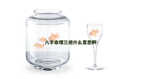 八字命理三絕什么意思啊