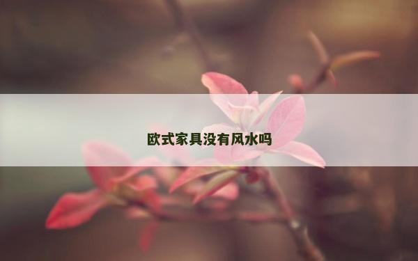 歐式家具沒有風水嗎