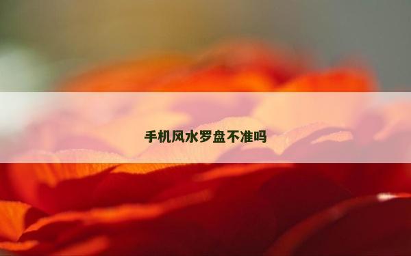 手機(jī)風(fēng)水羅盤(pán)不準(zhǔn)嗎