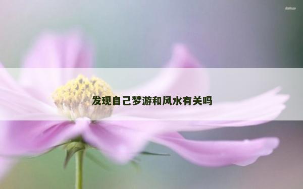 發(fā)現(xiàn)自己夢游和風(fēng)水有關(guān)嗎