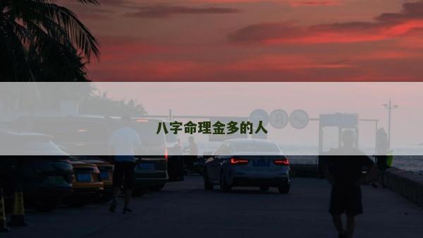 八字命理金多的人