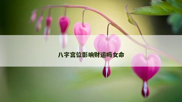 八字宮位影響財運嗎女命