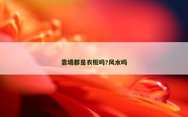 靠墻都是衣柜嗎?風水嗎