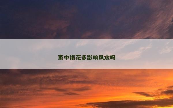 家中絹花多影響風水嗎