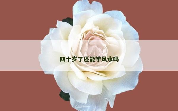 四十歲了還能學風水嗎