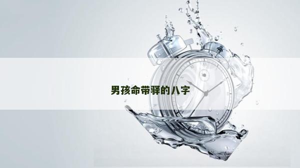 男孩命帶驛的八字