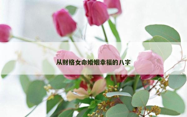 從財格女命婚姻幸福的八字