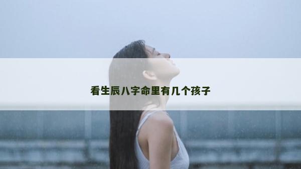 看生辰八字命里有幾個孩子