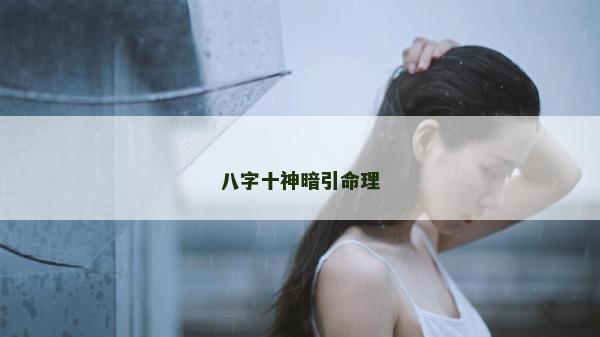 八字十神暗引命理