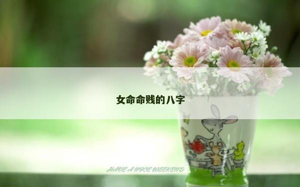 女命命賤的八字