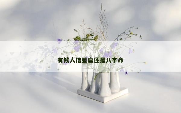 有錢人信星座還是八字命
