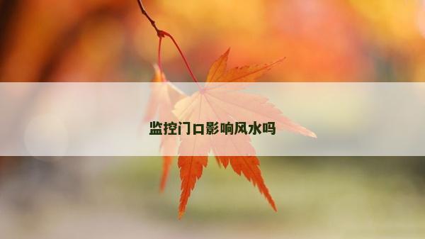 監控門口影響風水嗎
