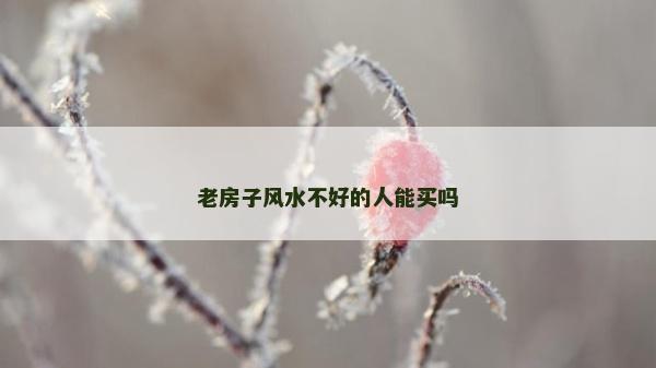 老房子風水不好的人能買嗎 老房子風水不好的人能買嗎
