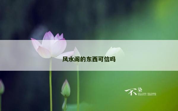 風水閣的東西可信嗎
