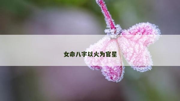 女命八字以火為官星