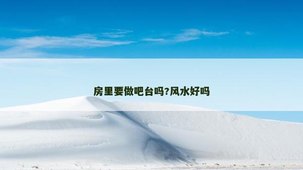 房里要做吧臺嗎?風水好嗎