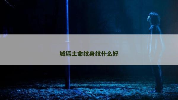 城墻土命紋身紋什么好