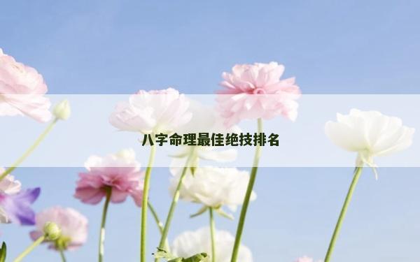 八字命理最佳絕技排名