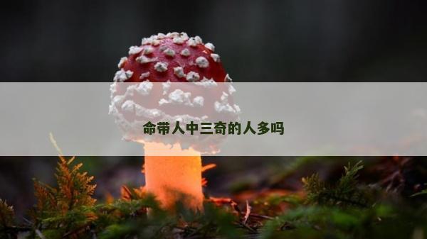 命帶人中三奇的人多嗎