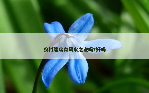 農村建房有風水之說嗎?好嗎