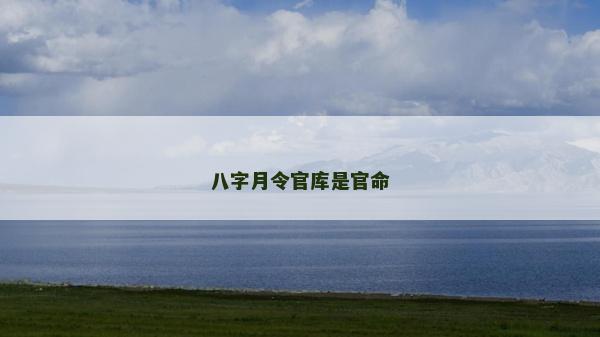 八字月令官庫(kù)是官命