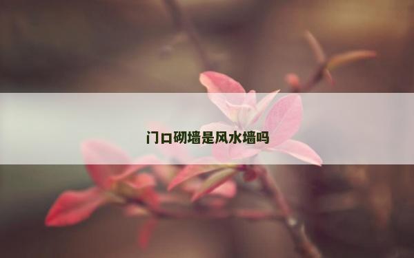 門口砌墻是風(fēng)水墻嗎