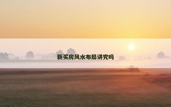 新買房風(fēng)水布局講究嗎