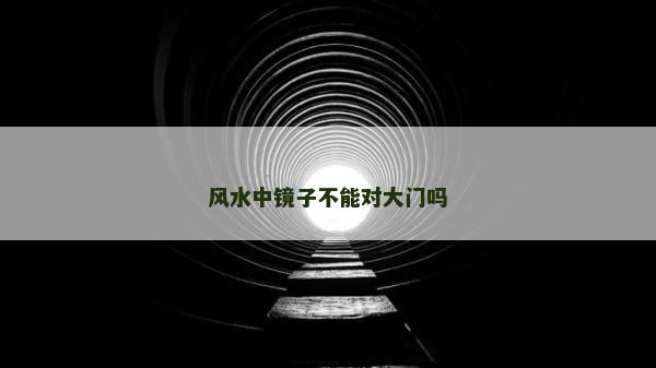 風水中鏡子不能對大門嗎