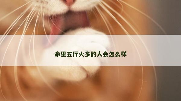 命里五行火多的人會(huì)怎么樣