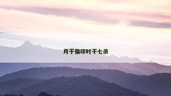 月干偏印時干七殺
