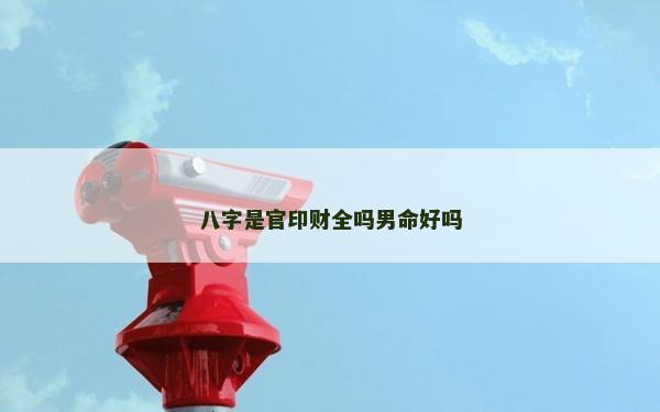 八字是官印財全嗎男命好嗎