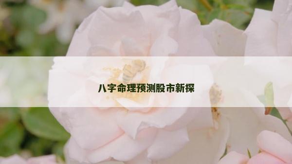 八字命理預(yù)測(cè)股市新探 八字命理預(yù)測(cè)股市新探