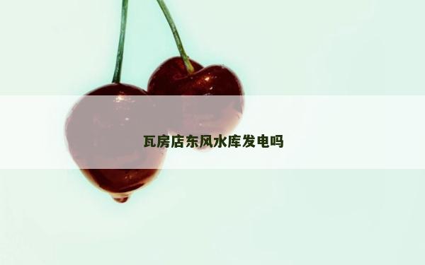瓦房店東風(fēng)水庫發(fā)電嗎