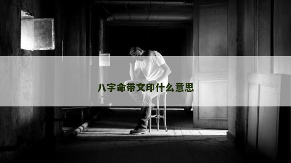 八字命帶文印什么意思