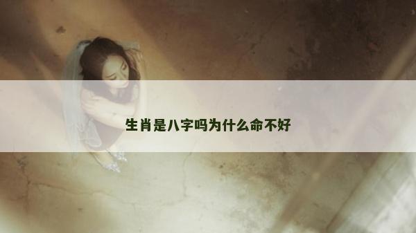 生肖是八字嗎為什么命不好