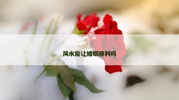 風水能讓婚姻順利嗎