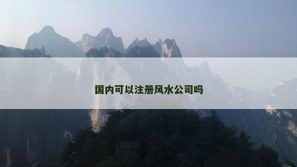 國內可以注冊風水公司嗎