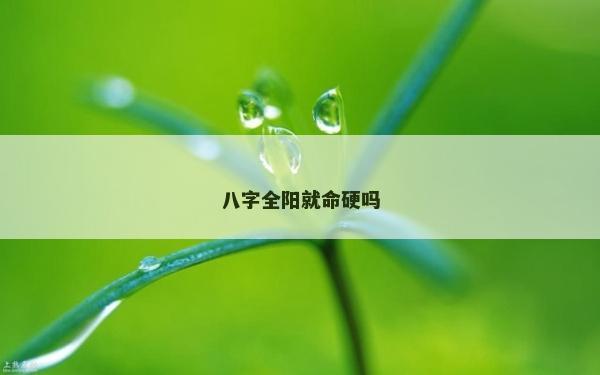 八字全陽就命硬嗎