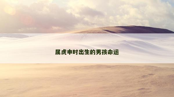 屬虎申時出生的男孩命運
