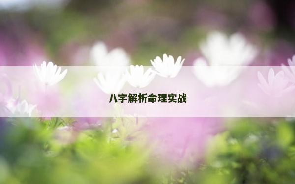 八字解析命理實戰