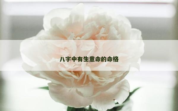 八字中有生意命的命格 八字中有生意命的命格