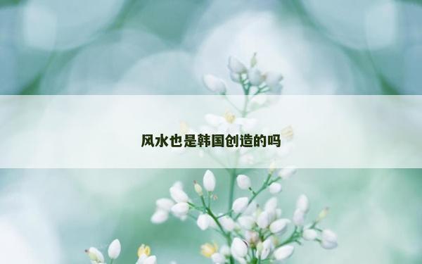 風水也是韓國創造的嗎