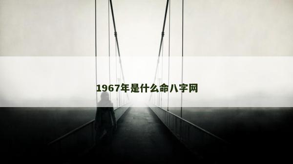 1967年是什么命八字網