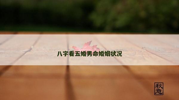 八字看五婚男命婚姻狀況