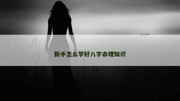 新手怎么學好八字命理知識