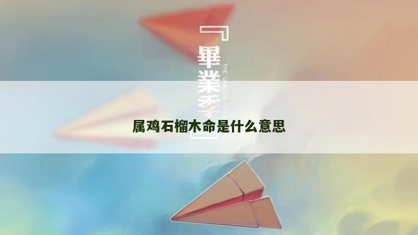 屬雞石榴木命是什么意思